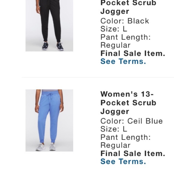 13 pocket jogger scrub pants - Picture 3 of 3